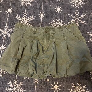 Olive Green Mini Skirt